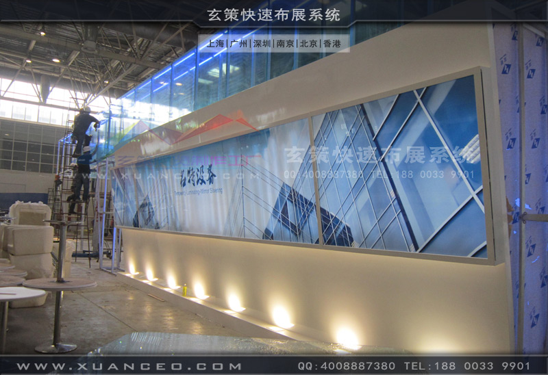 大型展台现场搭建照片